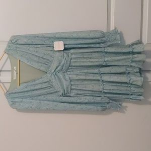 Altar'd State Floral Green Mini Dress NWT